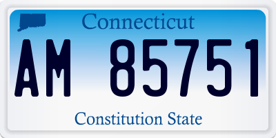 CT license plate AM85751