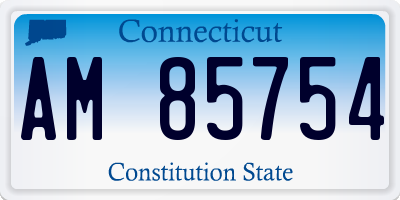 CT license plate AM85754