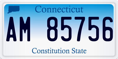 CT license plate AM85756
