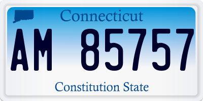 CT license plate AM85757