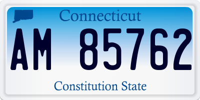 CT license plate AM85762