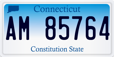 CT license plate AM85764