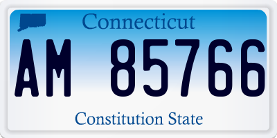CT license plate AM85766