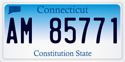CT license plate AM85771