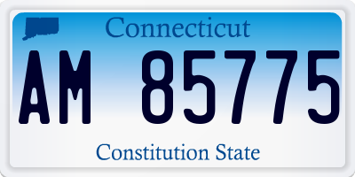 CT license plate AM85775