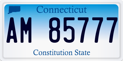 CT license plate AM85777