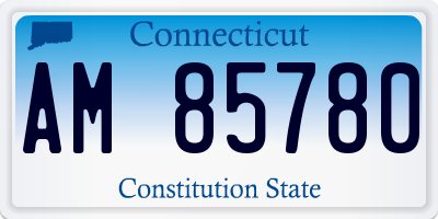 CT license plate AM85780