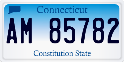 CT license plate AM85782