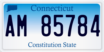 CT license plate AM85784