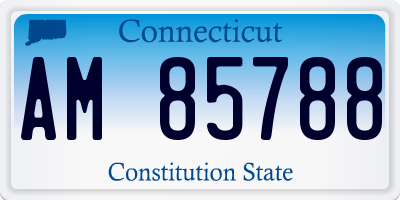 CT license plate AM85788