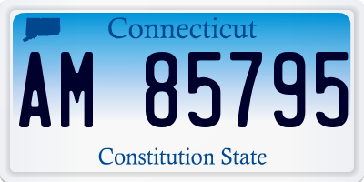 CT license plate AM85795