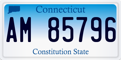 CT license plate AM85796