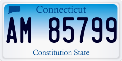 CT license plate AM85799