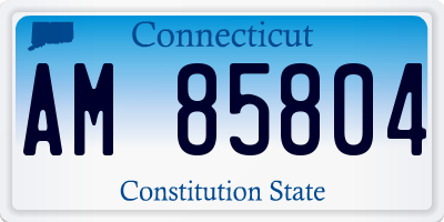 CT license plate AM85804