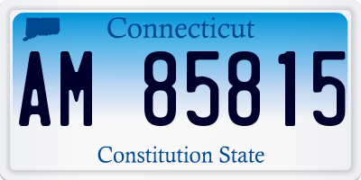 CT license plate AM85815