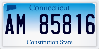 CT license plate AM85816