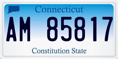 CT license plate AM85817