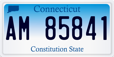 CT license plate AM85841