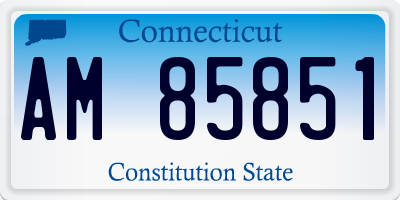 CT license plate AM85851