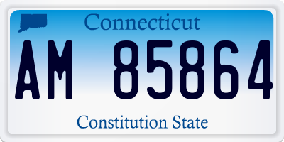 CT license plate AM85864