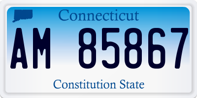 CT license plate AM85867