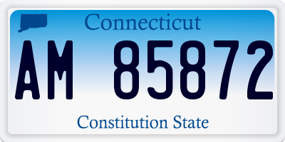 CT license plate AM85872