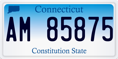 CT license plate AM85875