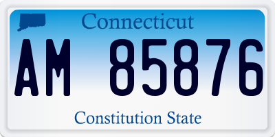 CT license plate AM85876