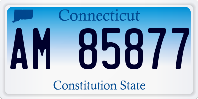 CT license plate AM85877