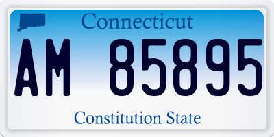 CT license plate AM85895