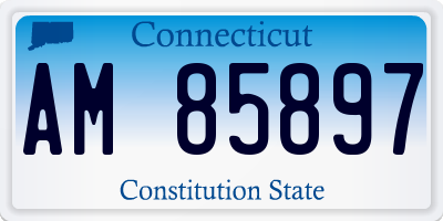 CT license plate AM85897