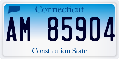 CT license plate AM85904