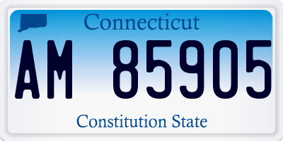CT license plate AM85905