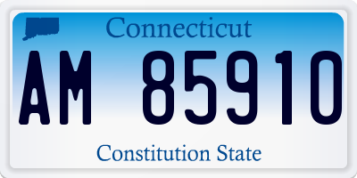 CT license plate AM85910