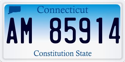 CT license plate AM85914