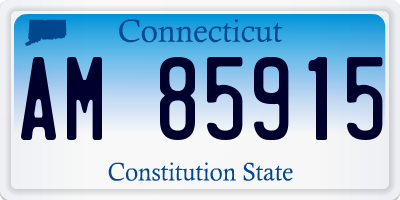 CT license plate AM85915