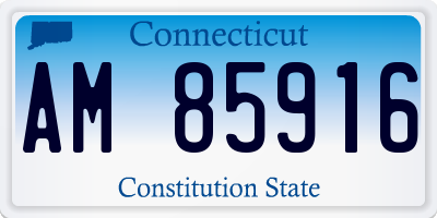 CT license plate AM85916