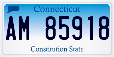 CT license plate AM85918