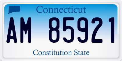 CT license plate AM85921