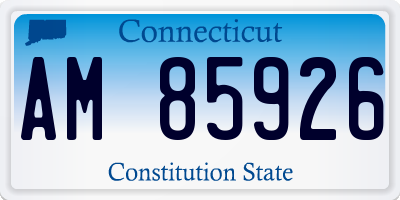 CT license plate AM85926