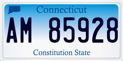 CT license plate AM85928
