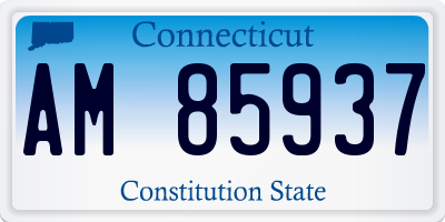 CT license plate AM85937