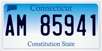 CT license plate AM85941