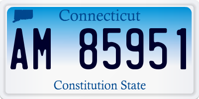CT license plate AM85951
