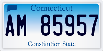 CT license plate AM85957