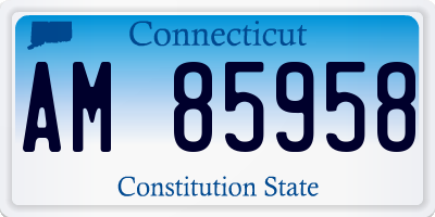 CT license plate AM85958