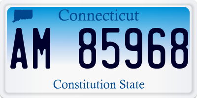 CT license plate AM85968