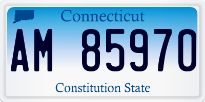 CT license plate AM85970
