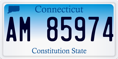 CT license plate AM85974