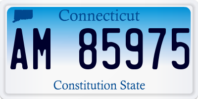 CT license plate AM85975